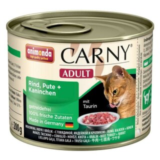 Animonda Cat Dose Carny Adult Rind & Pute & Kaninchen - 200 g