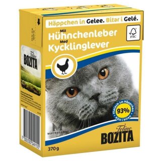 Bozita Cat Tetra Recard Häppchen in Gelee Hühnchenleber 370g