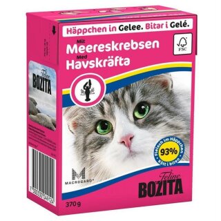 Bozita Cat Tetra Recard Häppchen in Gelee Meereskrabben 370g