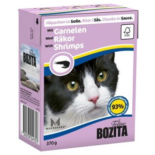 Bozita Cat Tetra Recard Häppchen in Soße Garnelen 370g