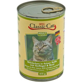 Classic Cat Dose Soße mit Geflügel & Rind 415g