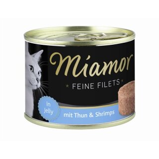 Miamor Feine Filets 185g - Thunfisch & Shrimps