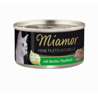 Miamor Feine Filets naturelle 80g - Bonito-Thunfisch