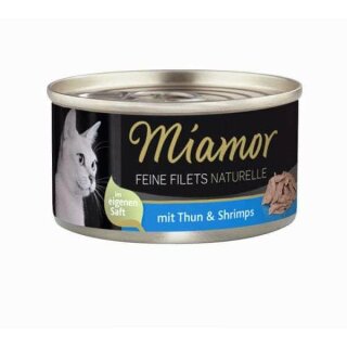 Miamor Feine Filets naturelle 80g - Thun & Shrimps