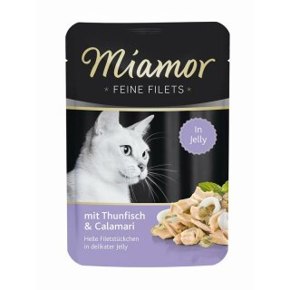 Miamor Feine Filets Portionsbeutel 100g - Thun & Calamari