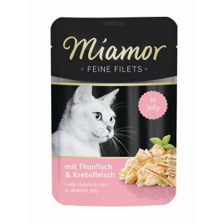 Miamor Feine Filets Portionsbeutel 100g - Thun & Krebs