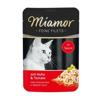 Miamor Portionsbeutel Feine Filets 100g - Feine Filets Huhn & Tomatenjelly
