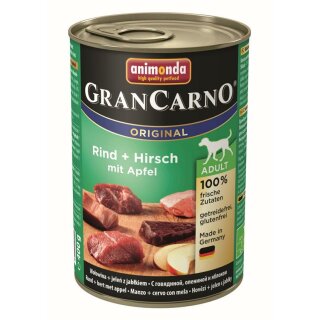 Animonda Dog Dose GranCarno Adult Rind & Hirsch mit Apfel 400g
