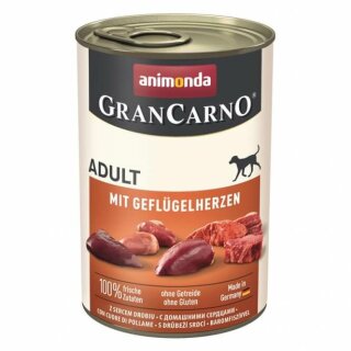 Animonda GranCarno Adult mit Geflügelherzen - 400 g