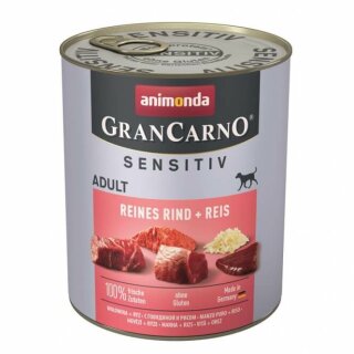 Animonda GranCarno Adult Sensitive Reines Rind & Reis - 800 g