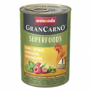 Animonda GranCarno Adult Superfood Huhn & Spinat - 400 g
