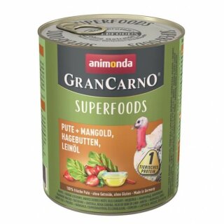 Animonda GranCarno Adult Superfood Pute & Mangold - 800 g