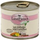 Landfleisch Dog Pur Geflügel&Lachsfilet 195g