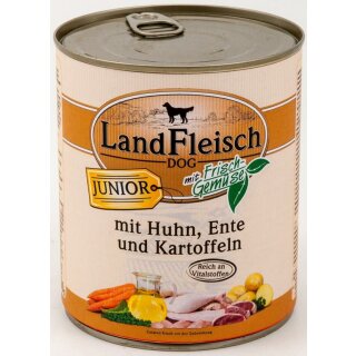 Landfleisch Junior Huhn & Ente & Kartoffeln mit Biogemüse 800g