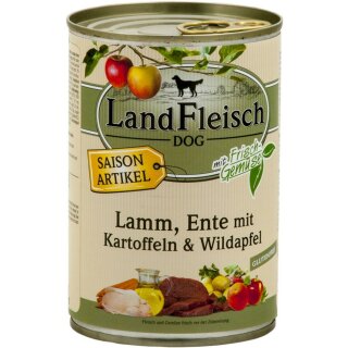 Landfleisch Classic Lamm & Ente & Kartoffeln &Wildapfel - 400 g