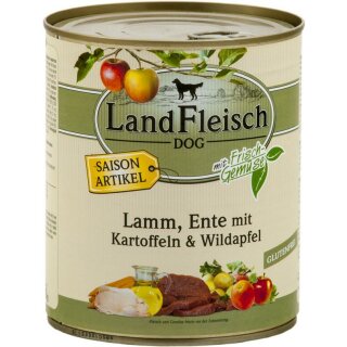 Landfleisch Classic Lamm & Ente & Kartoffeln &Wildapfel - 800 g