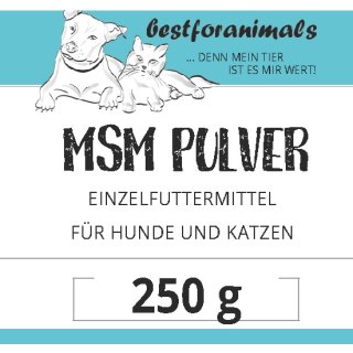 bestforanimals MSM Schwefel-Pulver 250g